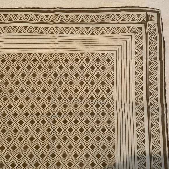 Vintage Christian Dior small square cotton scarf handkerchief - Picture 7 of 12